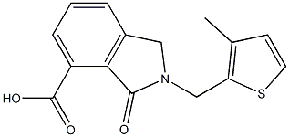 2-(3-METHYL-THIOPHEN-2-YLMETHYL)-3-OXO-2,3-DIHYDRO-1H-ISOINDOLE-4-CARBOXYLIC ACID Struktur