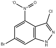 6-BROMO-3-CHLORO-4-NITRO (1H)INDAZOLE Struktur