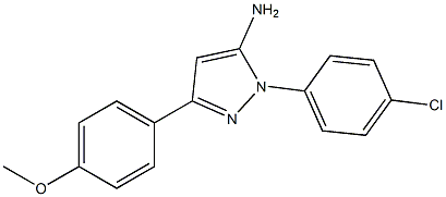 1-(4-CHLOROPHENYL)-3-(4-METHOXYPHENYL)-1H-PYRAZOL-5-AMINE Struktur