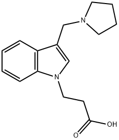 3-(3-PYRROLIDIN-1-YLMETHYL-INDOL-1-YL)-PROPIONIC ACID Struktur