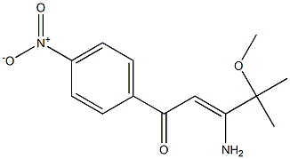 3-AMINO-4-METHOXY-4-METHYL-1-(4-NITRO-PHENYL)-PENT-2-EN-1-ONE Struktur