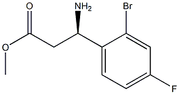 METHYL (3R)-3-AMINO-3-(2-BROMO-4-FLUOROPHENYL)PROPANOATE Struktur