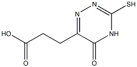 3-(3-MERCAPTO-5-OXO-4,5-DIHYDRO-1,2,4-TRIAZIN-6-YL)PROPANOIC ACID Struktur