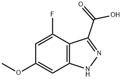 4-FLUORO-6-METHOXY-3-(1H)INDAZOLE CARBOXYLIC ACID Struktur