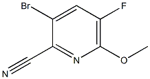 3-BROMO-5-FLUORO-6-METHOXYPYRIDINE-2-CARBONITRILE Struktur