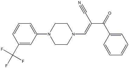 2-(PHENYLCARBONYL)-3-(4-(3-(TRIFLUOROMETHYL)PHENYL)PIPERAZINYL)PROP-2-ENENITRILE Struktur