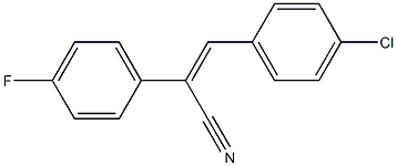 (Z)-3-(4-CHLOROPHENYL)-2-(4-FLUOROPHENYL)ACRYLONITRILE Struktur