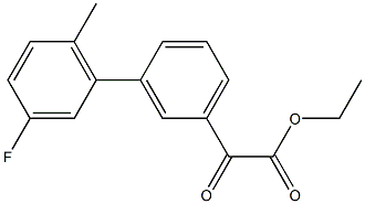 ETHYL 3-(3-FLUORO-6-METHYLPHENYL)BENZOYLFORMATE Struktur