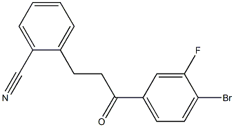 4'-BROMO-3-(2-CYANOPHENYL)-3'-FLUOROPROPIOPHENONE Struktur