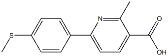 2-METHYL-6-(4-(METHYLTHIO)PHENYL)PYRIDINE-3-CARBOXYLIC ACID Struktur