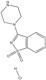 3-PIPERAZIN-1-YL-1,2-BENZISOTHIAZOLE 1,1-DIOXIDE HYDROCHLORIDE Struktur