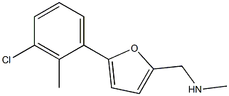 1-(5-(3-CHLORO-2-METHYLPHENYL)-2-FURYL)-N-METHYLMETHANAMINE Struktur