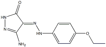 (4E)-3-AMINO-1H-PYRAZOLE-4,5-DIONE 4-[(4-ETHOXYPHENYL)HYDRAZONE] Struktur