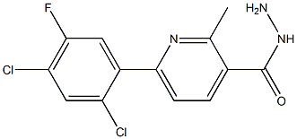 6-(2,4-DICHLORO-5-FLUOROPHENYL)-2-METHYLPYRIDINE-3-CARBOHYDRAZIDE Struktur