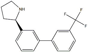 (2R)-2-(3-[3-(TRIFLUOROMETHYL)PHENYL]PHENYL)PYRROLIDINE Struktur