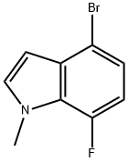 4-BROMO-7-FLUORO-1-METHYL-1H-INDOLE Struktur