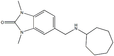 5-((CYCLOHEPTYLAMINO)METHYL)-1,3-DIMETHYL-1,3-DIHYDRO-2H-BENZIMIDAZOL-2-ONE Struktur