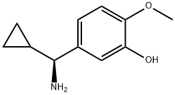 5-((1S)AMINOCYCLOPROPYLMETHYL)-2-METHOXYPHENOL Struktur