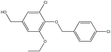 (3-CHLORO-4-[(4-CHLOROBENZYL)OXY]-5-ETHOXYPHENYL)METHANOL Struktur