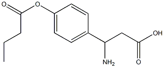 BUTYRIC ACID 4-(1-AMINO-2-CARBOXY-ETHYL)-PHENYL ESTER Struktur