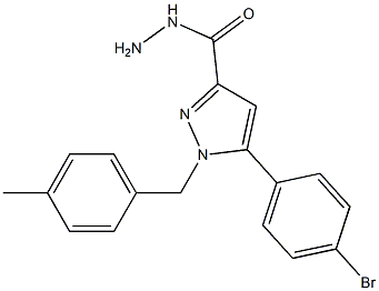 1-(4-METHYLBENZYL)-5-(4-BROMOPHENYL)-1H-PYRAZOLE-3-CARBOHYDRAZIDE Struktur