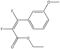 ETHYL (Z)-2,3-DIFLUORO-3-(3-METHOXYPHENYL)-2-PROPENOATE Struktur