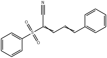 5-PHENYL-2-(PHENYLSULFONYL)PENTA-2,4-DIENENITRILE Struktur