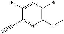 5-BROMO-3-FLUORO-6-METHOXYPYRIDINE-2-CARBONITRILE Struktur