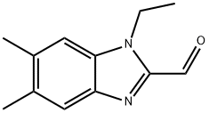 1-ETHYL-5,6-DIMETHYL-1H-BENZOIMIDAZOLE-2-CARBALDEHYDE Struktur