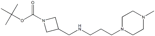 1-BOC-3-([(4-METHYL-PIPERAZIN-1-YLPROPYL)-AMINO]-METHYL)-AZETIDINE Struktur