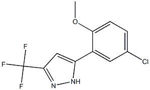 5-(5-CHLORO-2-METHOXYPHENYL)-3-(TRIFLUOROMETHYL)-1H-PYRAZOLE Struktur