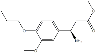 METHYL (3R)-3-AMINO-3-(3-METHOXY-4-PROPOXYPHENYL)PROPANOATE Struktur