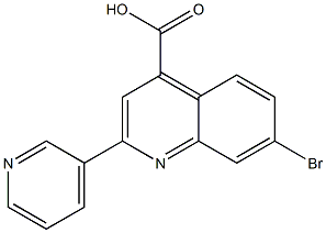 7-BROMO-2-PYRIDIN-3-YLQUINOLINE-4-CARBOXYLIC ACID Struktur