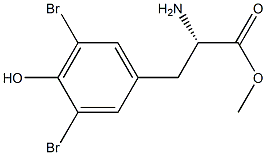 METHYL (2S)-2-AMINO-3-(3,5-DIBROMO-4-HYDROXYPHENYL)PROPANOATE Struktur