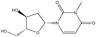 N3-METHYL-2'-DEOXYURIDINE, [3H]- Struktur