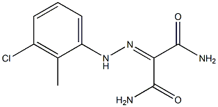 2-[(3-CHLORO-2-METHYLPHENYL)HYDRAZONO]MALONAMIDE Struktur