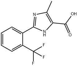 5-METHYL-2-(2-TRIFLUOROMETHYLPHENYL)-3H-IMIDAZOLE-4-CARBOXYLIC ACID Struktur