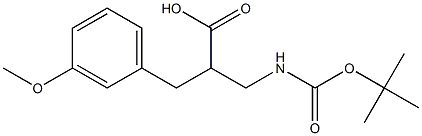 2-(TERT-BUTOXYCARBONYLAMINO-METHYL)-3-(3-METHOXY-PHENYL)-PROPIONIC ACID Struktur