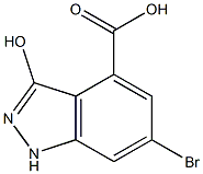 6-BROMO-3-HYDROXY-4-(1H)INDAZOLE CARBOXYLIC ACID Struktur