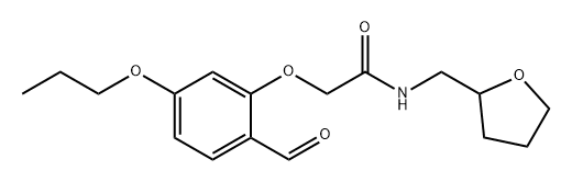 2-(2-FORMYL-5-PROPOXYPHENOXY)-N-(TETRAHYDROFURAN-2-YLMETHYL)ACETAMIDE Struktur