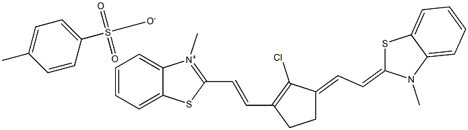 2-[2-[2-CHLORO-3-[2-(3-METHYL-3H-BENZTHIAZOL-2-YLIDENE)-ETHYLIDENE]-1-CYCLOPENTENYL]ETHENYL]-3-METHYL-BENZTHIAZOLIUM 4'-TOLUENSULFONATE Struktur