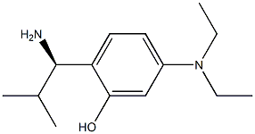 2-((1R)-1-AMINO-2-METHYLPROPYL)-5-(DIETHYLAMINO)PHENOL Struktur