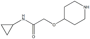 N-CYCLOPROPYL-2-(PIPERIDIN-4-YLOXY)ACETAMIDE Struktur