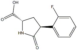 5-OXO-(+/-)-TRANS-4-(2-FLUOROPHENYL)-PYRROLIDINE-2-CARBOXYLIC ACID Struktur