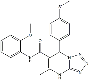 N-(2-METHOXYPHENYL)-5-METHYL-7-[4-(METHYLTHIO)PHENYL]-4,7-DIHYDROTETRAZOLO[1,5-A]PYRIMIDINE-6-CARBOXAMIDE Struktur