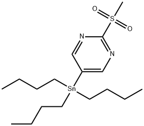 2-(METHYLSULFONYL)-5-(TRIBUTYLSTANNYL)PYRIMIDINE Struktur