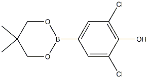 2,6-DICHLORO-4-(5,5-DIMETHYL-1,3,2-DIOXABORINAN-2-YL)PHENOL Struktur