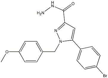 1-(4-METHOXYBENZYL)-5-(4-BROMOPHENYL)-1H-PYRAZOLE-3-CARBOHYDRAZIDE Struktur