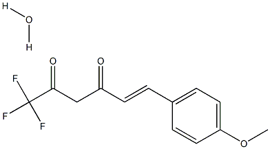 1,1,1-TRIFLUORO-6-(4-METHOXYPHENYL)HEX-5-(E)-ENE-2,4-DIONE, HYDRATE Struktur