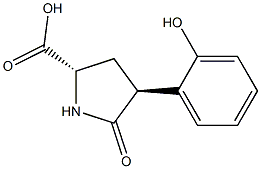 5-OXO-(+/-)-TRANS-4-(2-HYDROXYLPHENYL)-PYRROLIDINE-2-CARBOXYLIC ACID Struktur